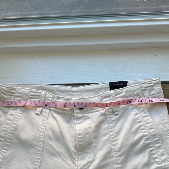 Vince Women’s High Waisted Ivory Cotton blend Pants 7/8  size 31 - Picture 6 of 10